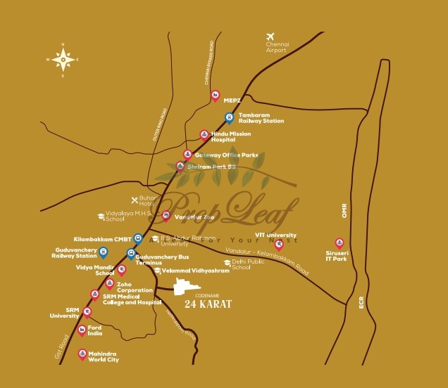 Shriram 24 Karat Location Map